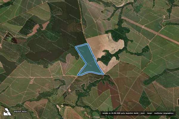 Imagem de satélite de Sitio Santa Terezinha - Matrícula 2578 Gleba B em Casa Branca - SP
