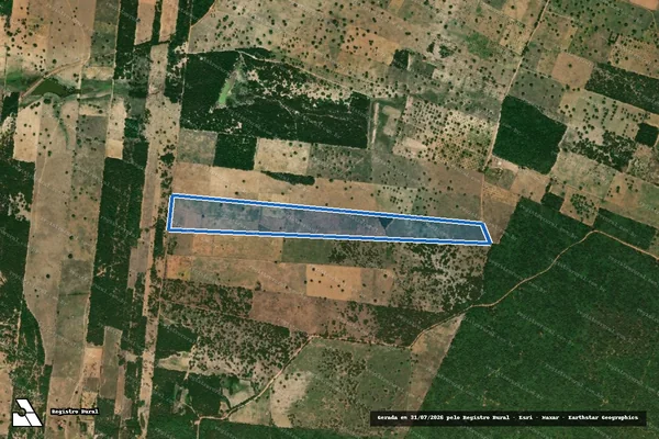 Imagem de satélite de PROJETO DE ASSENTAMENTO PETROLINA ? LOTE 20 - Parte 1 em Caraúbas - RN