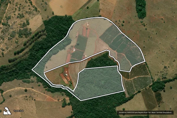 Imagem de satélite de Fazenda do Retiro - Parte 1 em São Francisco de Paula - MG