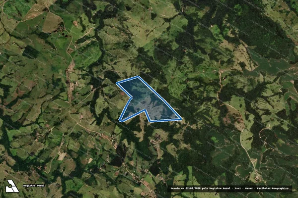 Imagem de satélite de FAZENDA NOVA CANÃA III - MAT 2102 - Matrícula 2102 em Ortigueira - PR
