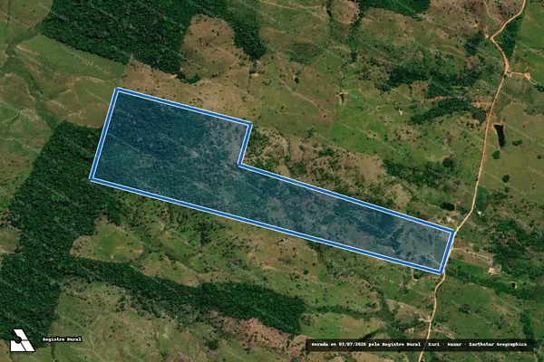 Imagem de satélite de Lote 126 da Gleba 30 do PICOP -  1  = LOTE 126 ? REMANESCENTE em Ouro Preto do Oeste - RO