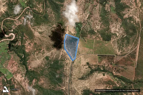 Imagem de satélite de FAZENDA SANTA MARIA - GLEBA -1 em Santa Fé de Minas - MG