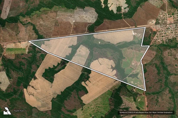 Imagem de satélite de FAZENDA CHÃO PRETO - Parte 01 em Couto Magalhães - TO