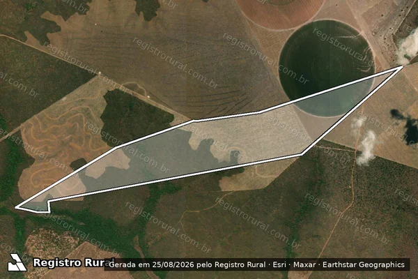 Imagem de satélite de FAZENDA PONTAL DA ONÇA - PARTE 2 em São Raimundo das Mangabeiras - MA