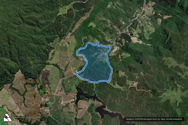 Imagem de satélite de USINA PERIMBÓ - Única em Petrolândia - SC