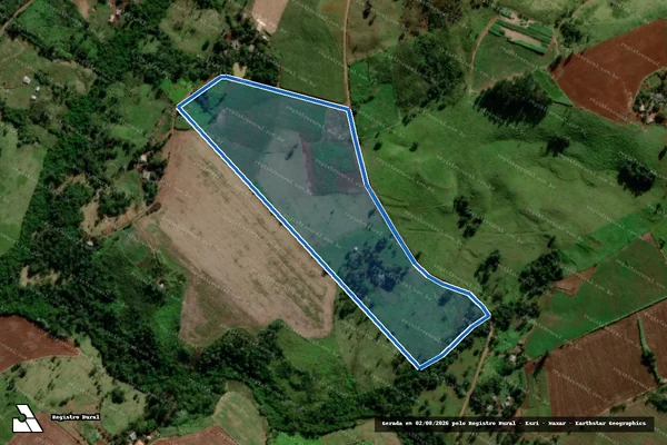 Imagem de satélite de Lote 410 ? Projeto de Assentamento Marcos Freire - Matrícula L410 P1 em Rio Bonito do Iguaçu - PR