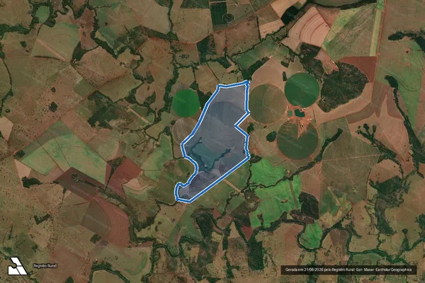 Imagem de satélite de Fazenda Nova Inhumas - Parte 1 em Campina Verde - MG