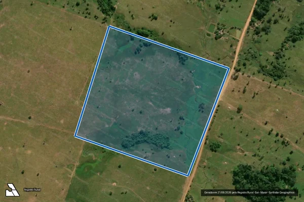 Imagem de satélite de Lote de terras rural nº 19-A, da Gleba 04-A, do Projeto Integrado de Colonização Ouro Preto - Parte 1 em Ji-Paraná - RO