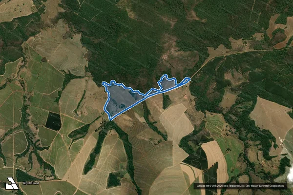 Imagem de satélite de Fazenda Santo Antônio ? Gleba A - Fazenda Santo Antônio ? Gleba A em Cajuru - SP