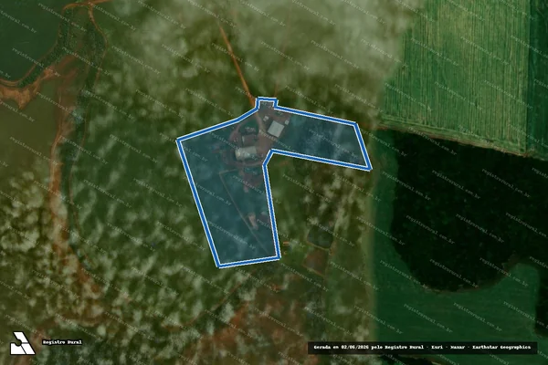 Imagem de satélite de Agro São João - Sede - Parcela 1 em Fortaleza dos Valos - RS