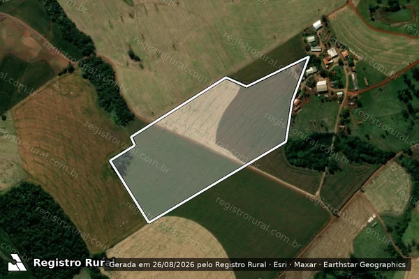 Imagem de satélite de FAZENDA SANTO ANTONIO - 001 em Lunardelli - PR