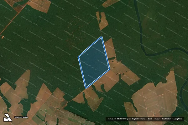 Imagem de satélite de FAZENDA PARAISO, JABOTICABAL, SÃO PAULO, SANTA MADALENA, SANTA MARIA, LOANDA E PARTE DO LOTE SÃO BENTO em Brasnorte - MT