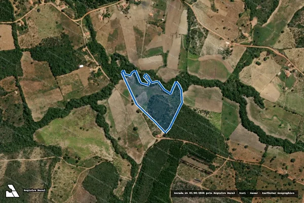 Imagem de satélite de FAZENDA LAGOA VERMELHA - Parte 1 em Rio Pardo de Minas - MG