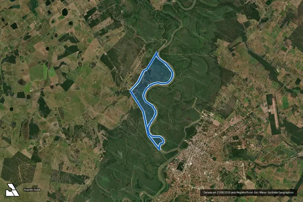 Imagem de satélite de FAZENDA NACIONAL DE CAIÇARA em Mirassol d'Oeste - MT