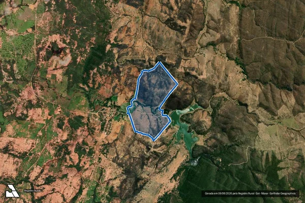 Imagem de satélite de FAZENDA CACHOEIRA - Parte 1 em Francisco Sá - MG