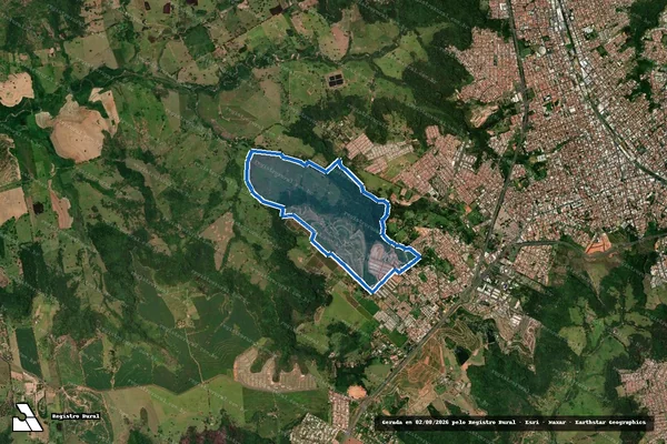 Imagem de satélite de Fazenda Santa Madalena em Marília - SP