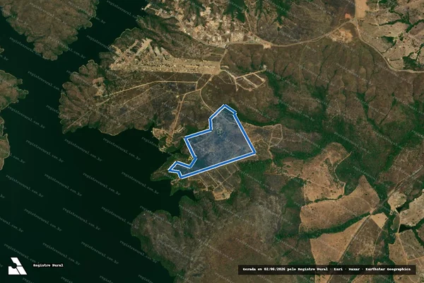 Imagem de satélite de FAZENDA CORUMBÁ, GLEBA 09-A, DENOMINADO CANASTRA E ALAGADO / 001 em Luziânia - GO