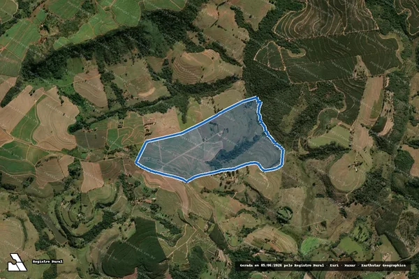 Imagem de satélite de Fazenda Triangulo - GLEBA A em Santa Rita do Passa Quatro - SP