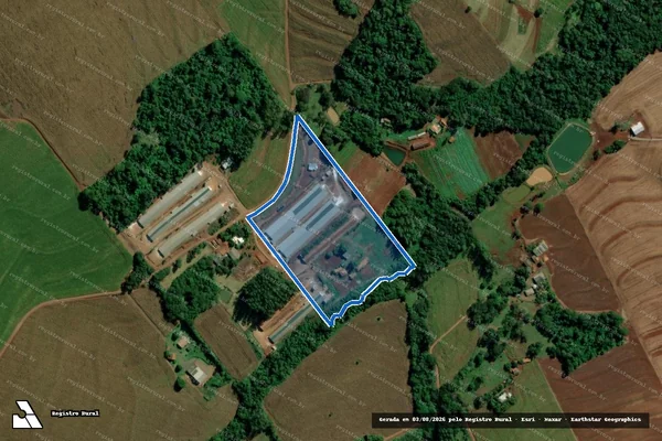 Imagem de satélite de Lote  107: - Lote  107/A-A , (Formado pela Parte Sudeste do lote 107) do 28º Perímetro, da Faz. Britânia em Mercedes - PR