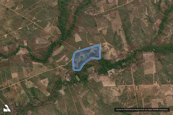 Imagem de satélite de LOTE 45 - Projeto de Assentamento Tanque Rompe Dia - Parte 1 em Várzea da Palma - MG