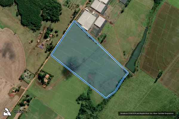 Imagem de satélite de FAZENDA DAS POSSES ÁGUA DO POÇO - Matrícula 22512 em Paranapanema - SP