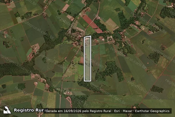 Imagem de satélite de LOTE RURAL N. 121-B DO 22° PERÍMETRO DA FAZENDA BRITANIA - Parcela 1 em Marechal Cândido Rondon - PR