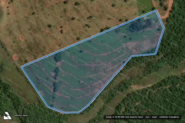 Imagem de satélite de Projeto de Assentamento Água Viva - Lote 208 em Tacuru - MS