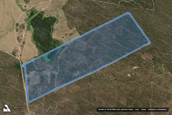 Imagem de satélite de FAZENDA VALENTIM DE FREITAS - Parcela 1 em Ibaretama - CE