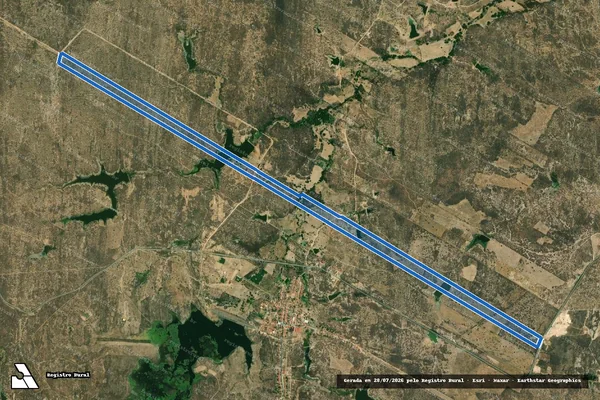 Imagem de satélite de SITIO JUA ? LOTE 4288 - Parte 1 em Jaguaribe - CE