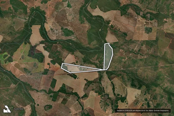 Imagem de satélite de FAZENDA JUAN - PARTE 1 em Jaú do Tocantins - TO