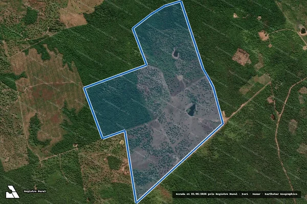 Imagem de satélite de FAZENDA SÃO PEDRO - Matrícula 0629 em Governador Eugênio Barros - MA