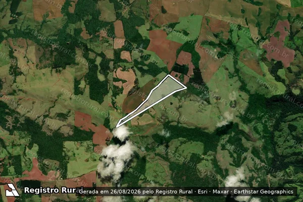 Imagem de satélite de Fazenda Ilha das Flores 13 - Gleba B em Cândido de Abreu - PR
