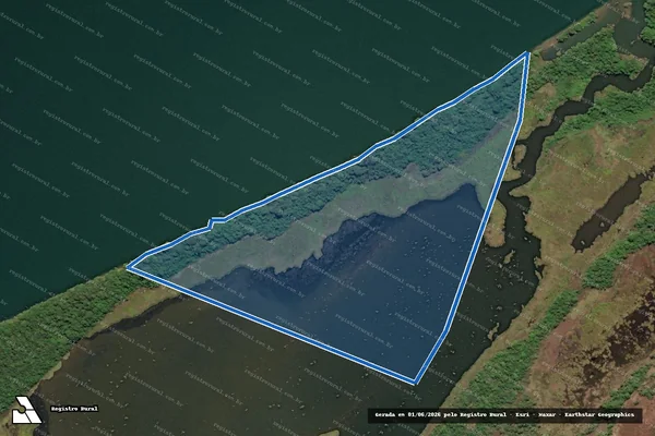Imagem de satélite de FAZENDA NELORINDIA Junção dos Lotes 17 e 18 do Loteamento  Surubim 4ª Etapa - Parte 1 em Ipueiras - TO