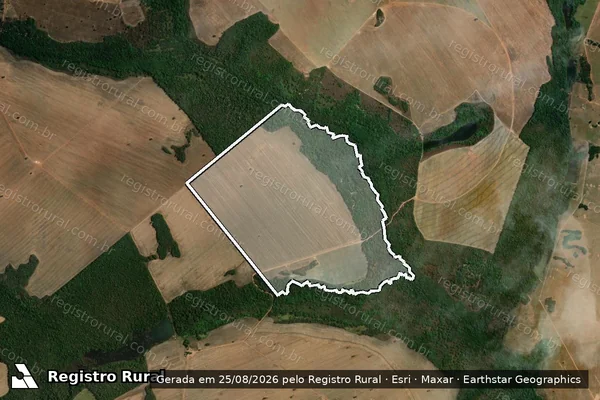 Imagem de satélite de FAZENDA SÃO SEBASTIÃO, CONSISTENTE NA PARTE DO LOTE 44, DO LOTEAMENTO 3 GAMELEIRA - 001 em Alvorada - TO