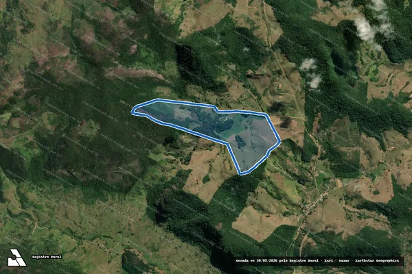 Imagem de satélite de FAZENDA MARANHÃO - Parte 1 em Belmiro Braga - MG