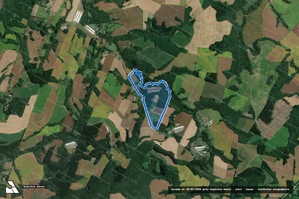 Imagem de satélite de Matricula 2.025 - Parte A em Itaiópolis - SC