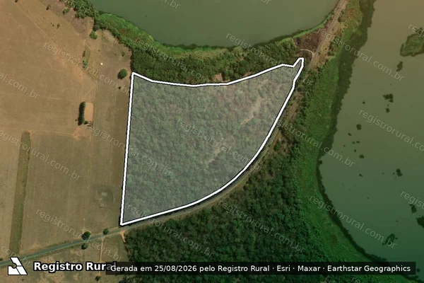 Imagem de satélite de Reassentamento Populacional Rural Santo Antônio - RL-5 em Caiuá - SP