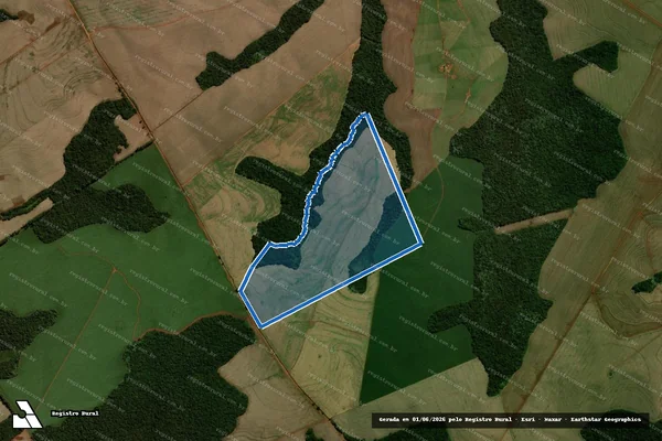 Imagem de satélite de FAZENDA SOLIMÕES - LOTE MONTANS I  - Matrícula 27897 em Luiziana - PR