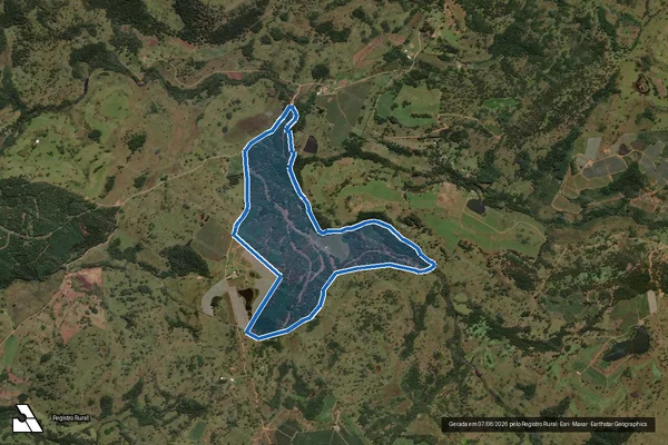 Imagem de satélite de Fazenda Fundo dos Fernandes-Matricula 7636 - Matrícula 7636 em São Joaquim - SC