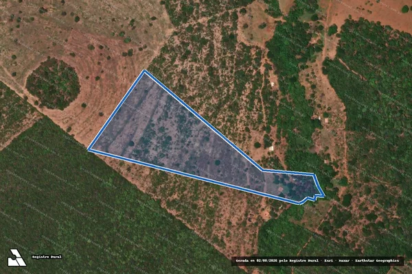 Imagem de satélite de FAZENDA HERANÇA DE MÃE - PARTE 02 em Serranópolis - GO