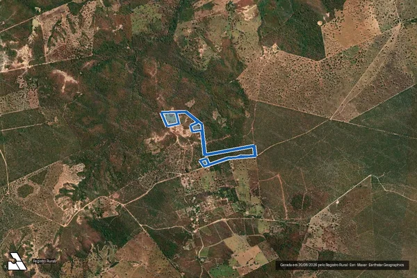 Imagem de satélite de FAZENDA CONTENDAS OU TAPERA - GLEBA 02 em São Francisco - MG