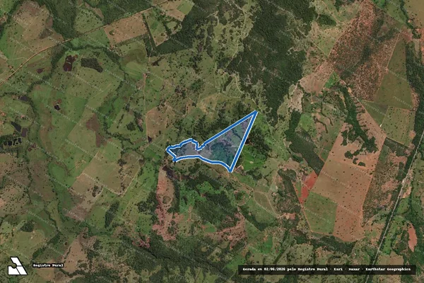 Imagem de satélite de FAZENDA LAMBARI PRIMITIVO PAU-A-PIQUE - Parte 2 em Estrela do Norte - GO