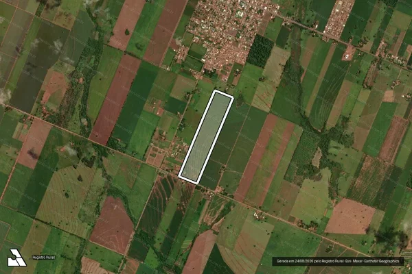 Imagem de satélite de Lote Rural 03 Quadra 30 - Parcela 1 em Vicentina - MS