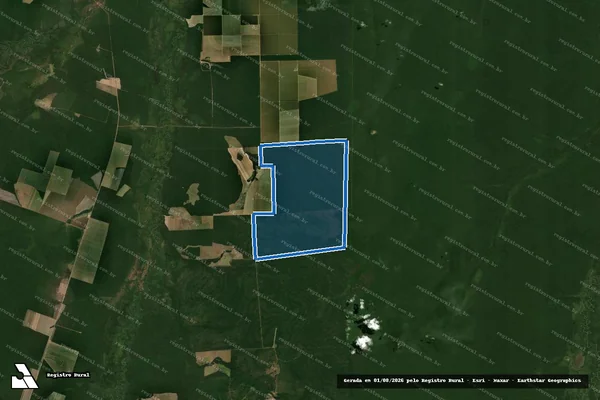 Imagem de satélite de Gleba Bravura em Paranatinga - MT
