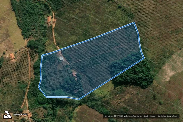 Imagem de satélite de SÍTIO PEQUENO CÉU - Parte 1 em Belo Vale - MG