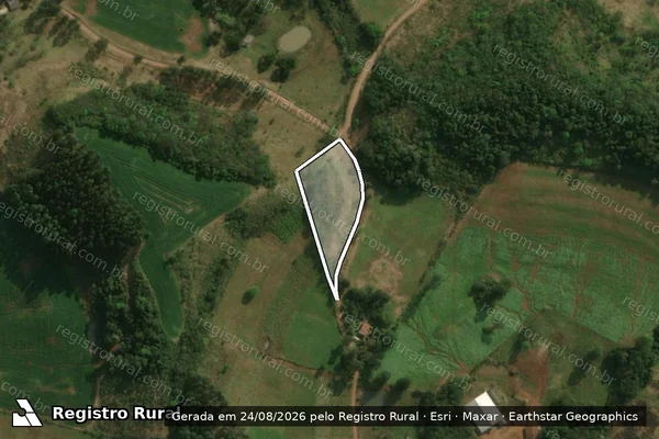 Imagem de satélite de LOTE RURAL Nº 64 DA GLEBA Nº 01 DO IMÓVEL TRACUTINGA - PARCELA 02 em Dionísio Cerqueira - SC
