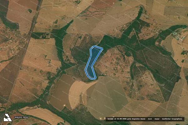 Imagem de satélite de FAZENDA DOURADINHO, NO LUGAR DENOMINADO JATAÍ - FAZENDA JATAI-GLEBA 06B em Uberlândia - MG