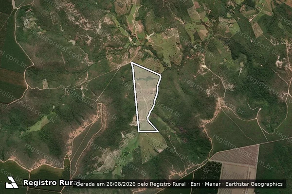 Imagem de satélite de FAZENDA SACO OU CACHOEIRA - Parte 1 em Rubelita - MG