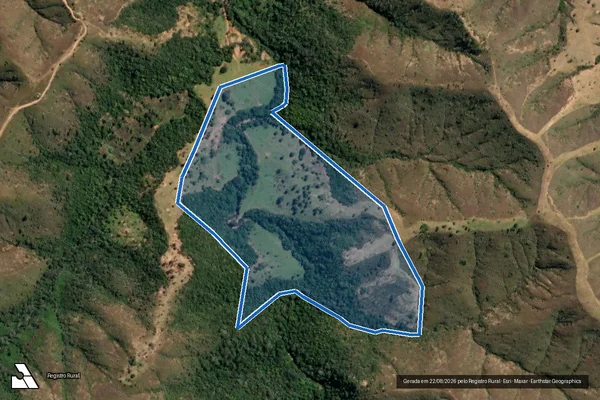 Imagem de satélite de Fazenda São Braz, Lugar Arrependido - Parte 2 em Lagamar - MG