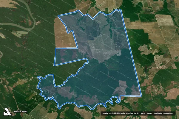 Imagem de satélite de FAZENDA REDENÇÃO - PARCELA 02 em Ipixuna do Pará - PA